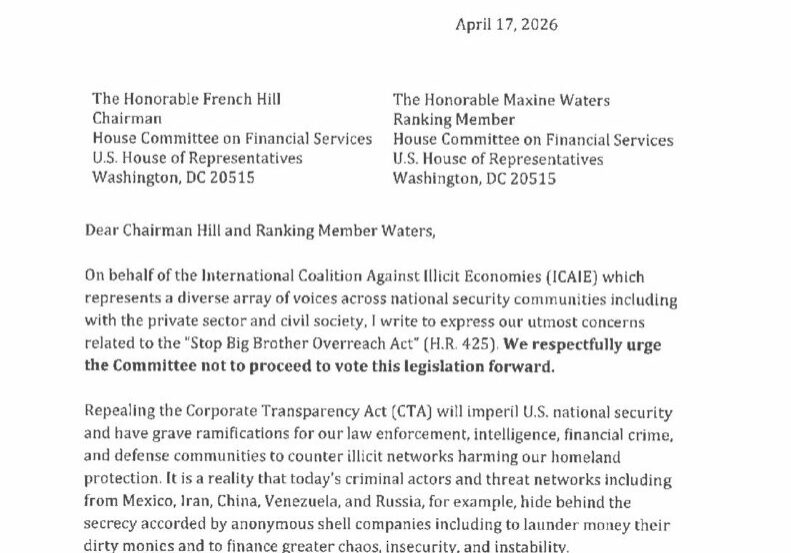 Corporate Transparency Act HFSC April 2026